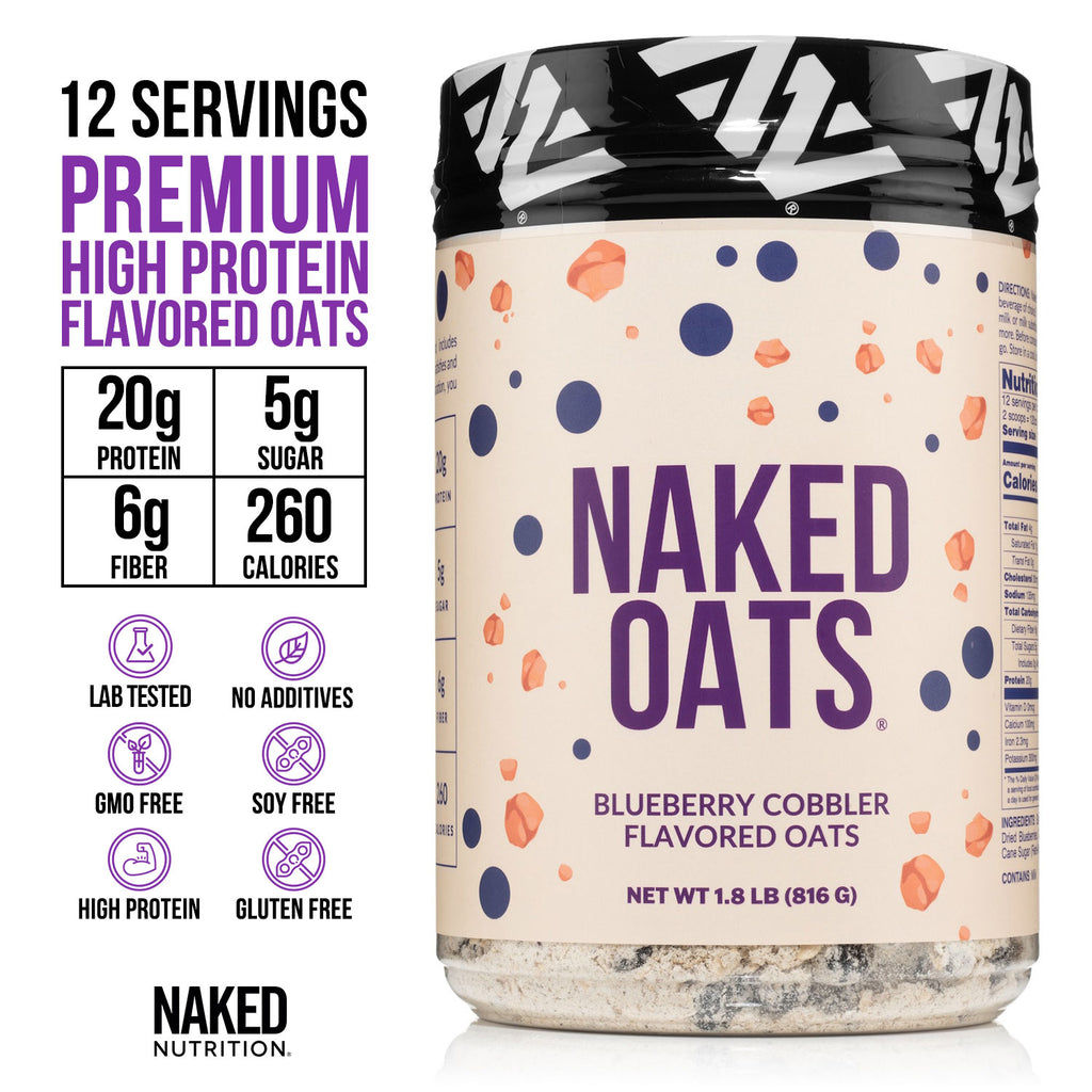 protein oats blueberry cobbler