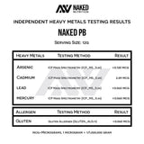 peanut butter powder heavy metals test