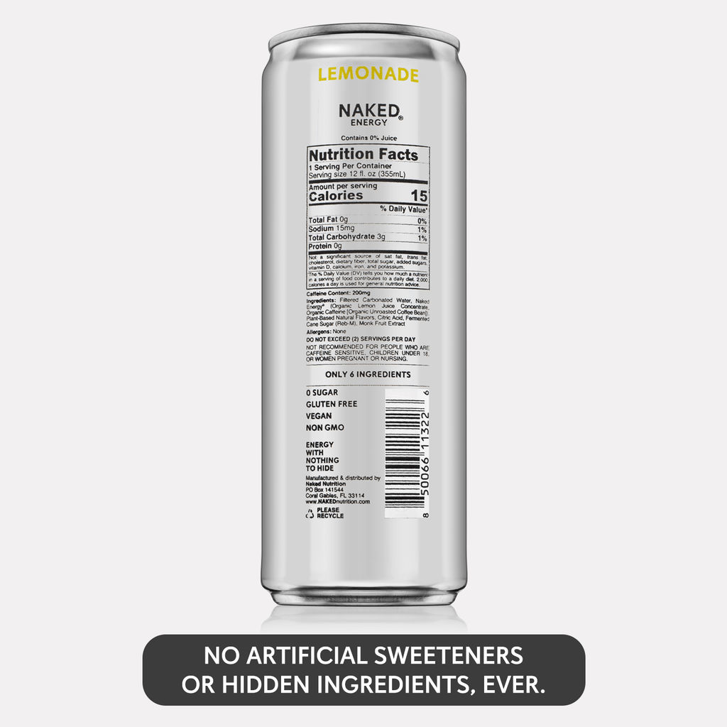 no artificial sweeteners energy drinks
