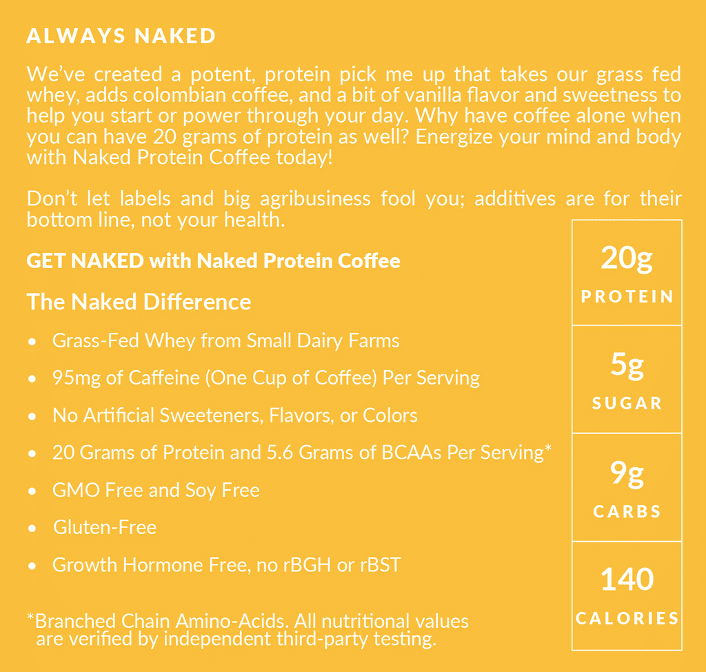 high protein iced coffee vanilla